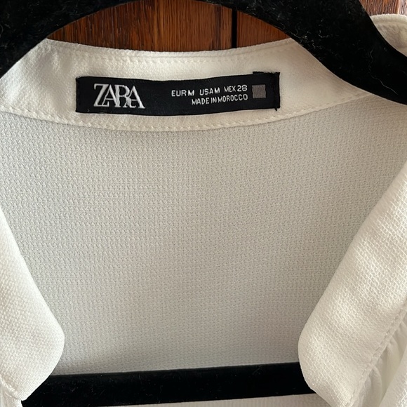 Zara Off-White Midi Ruffle Dress - Picture 7 of 9